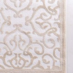 Uniqueloom Rushmore Rectangle Snow White Rug Home Decor