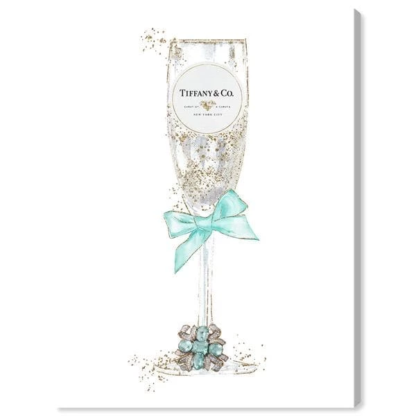 Oliver Gal Delicate Royal Bubbly Champagne