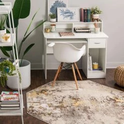 Uniqueloom Helios Ivory Beige Rug