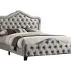 Coaster Bella Tufted Panel Bed Grey Bedroom
