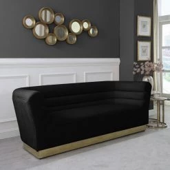 Meridian Furniture Bellini Velvet Sofa Living Room