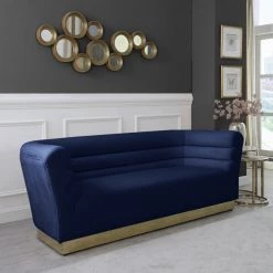 Meridian Furniture Bellini Velvet Sofa Living Room