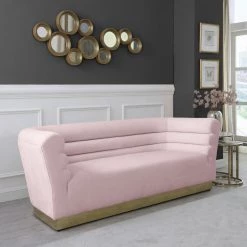 Meridian Furniture Bellini Velvet Sofa Living Room