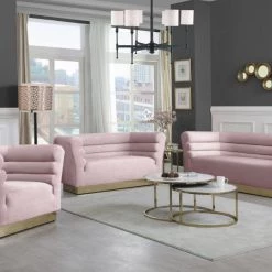 Meridian Furniture Bellini Velvet Sofa Living Room