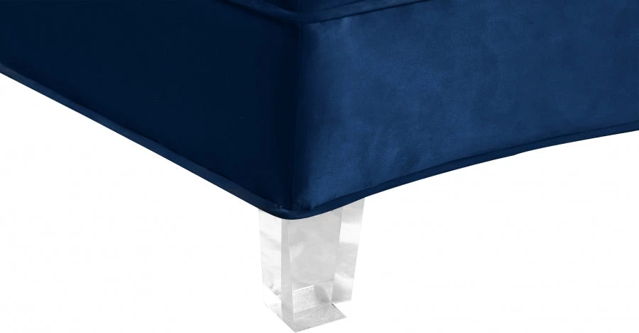 Meridian Furniture Anabella Modular 4 Piece Velvet Sectional Living Room