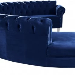 Meridian Furniture Anabella Modular 4 Piece Velvet Sectional Living Room