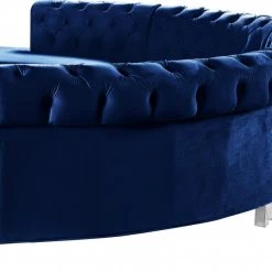 Meridian Furniture Anabella Modular 4 Piece Velvet Sectional Living Room