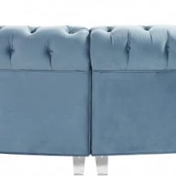 Meridian Furniture Anabella Modular 4 Piece Velvet Sectional Living Room