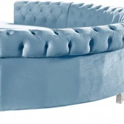 Meridian Furniture Anabella Modular 4 Piece Velvet Sectional Living Room