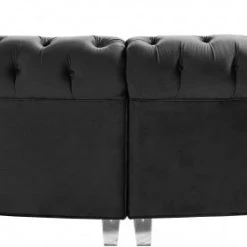 Meridian Furniture Anabella Modular 4 Piece Velvet Sectional Living Room