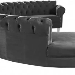 Meridian Furniture Anabella Modular 4 Piece Velvet Sectional Living Room