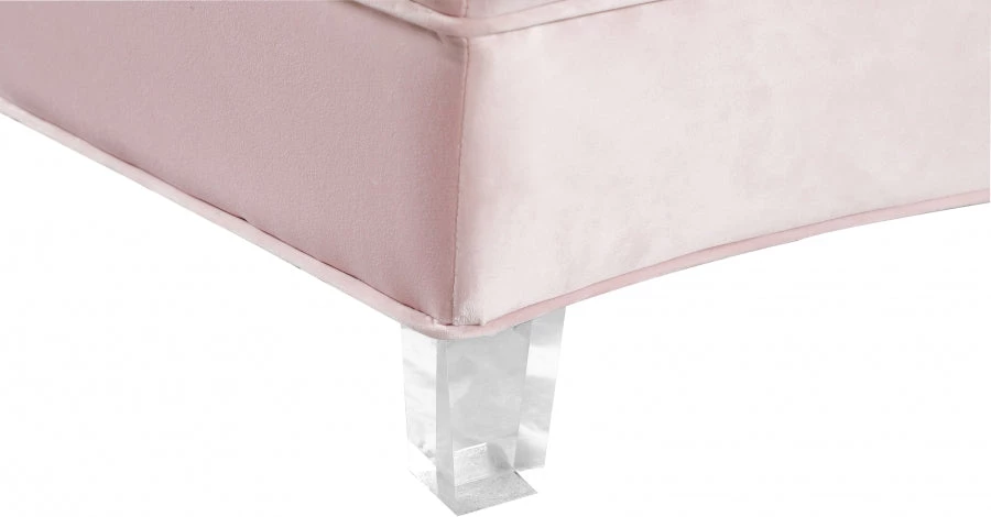 Meridian Furniture Anabella Modular 4 Piece Velvet Sectional Living Room