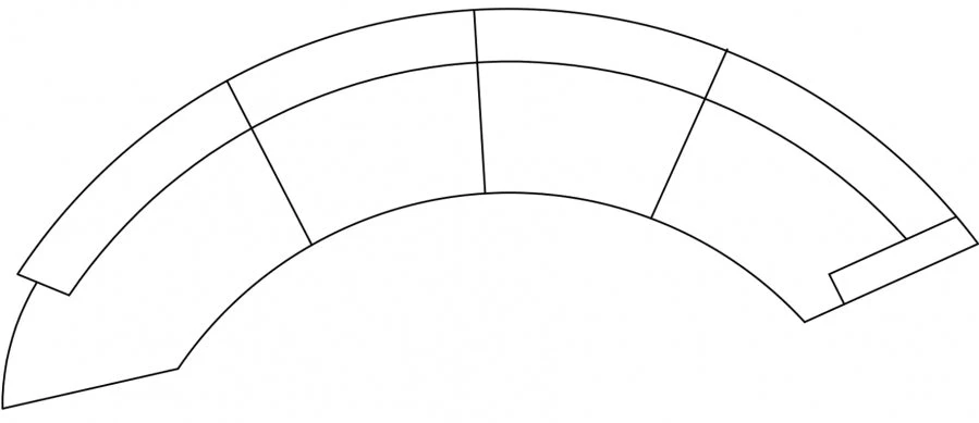 Meridian Furniture Anabella Modular 4 Piece Velvet Sectional Living Room