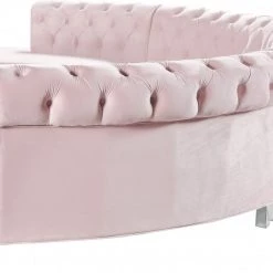 Meridian Furniture Anabella Modular 4 Piece Velvet Sectional Living Room