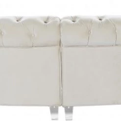 Meridian Furniture Anabella Modular 4 Piece Velvet Sectional Living Room