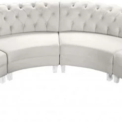 Meridian Furniture Anabella Modular 4 Piece Velvet Sectional Living Room