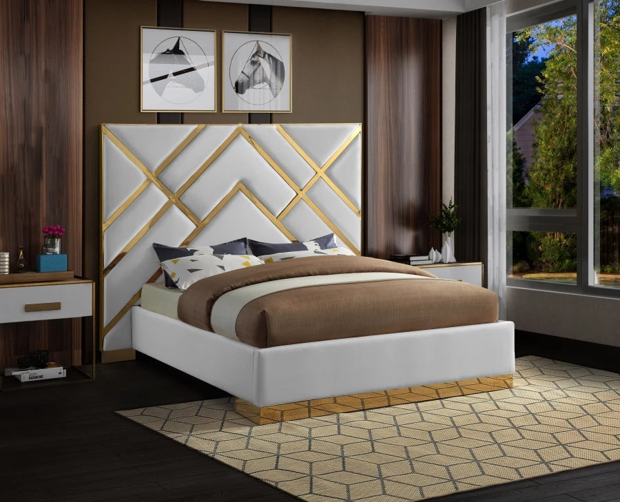 Meridian Furniture Bedroom Vector Faux Leather Bed