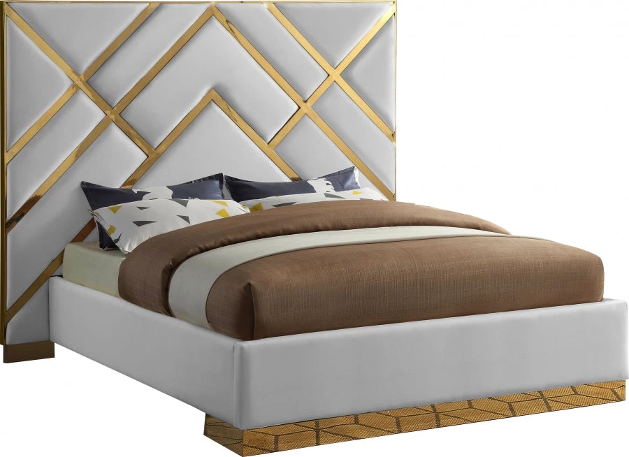 Meridian Furniture Bedroom Vector Faux Leather Bed