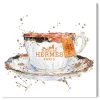 Oliver Gal Orange Caramel Tea Cup Canvas Home Decor