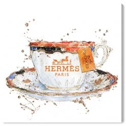 Oliver Gal Orange Caramel Tea Cup Canvas Home Decor