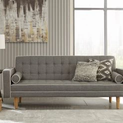 Coaster Luke Tufted Sofa Bed Grey
