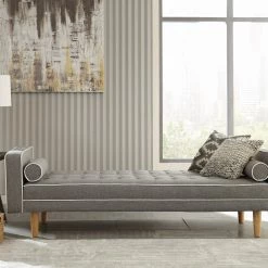 Coaster Luke Tufted Sofa Bed Grey