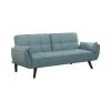 Coaster Living Room Cheyenne Biscuit-Tufted Sofa Bed Turquoise Blue