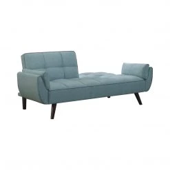 Coaster Living Room Cheyenne Biscuit-Tufted Sofa Bed Turquoise Blue