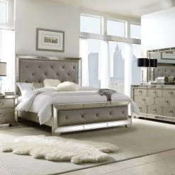 Best Master Furniture Ava Mirrored Bed