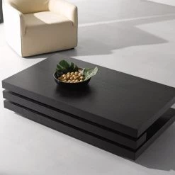 VIG Living Room Modrest Linden Modern Oak Coffee Table By Hollywood Glam