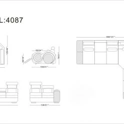 VIG Divani Casa 4087 - Modern Bonded Leather Sectional Sofa