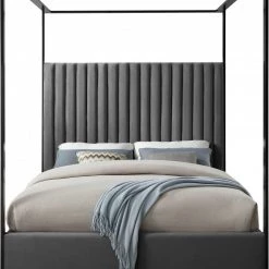 Meridian Furniture Jax Velvet Bed Beds & Headboards