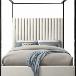 Meridian Furniture Jax Velvet Bed Beds & Headboards