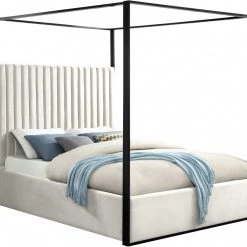 Meridian Furniture Jax Velvet Bed Beds & Headboards