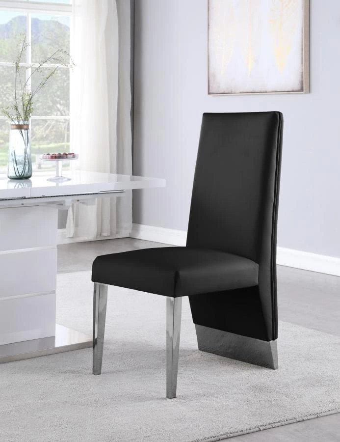 Meridian Furniture Porsha Faux Leather Dining Chair Set Of 2