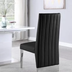 Meridian Furniture Porsha Faux Leather Dining Chair Set Of 2