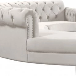 Meridian Furniture Living Room Anabella Modular 3 Piece Velvet Sectional