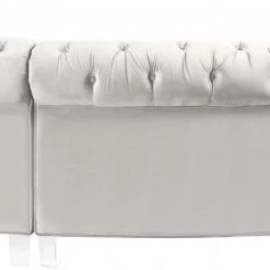 Meridian Furniture Living Room Anabella Modular 5 Piece Velvet Sectional