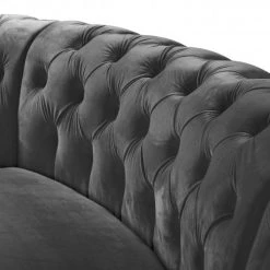 Meridian Furniture Living Room Anabella Modular 3 Piece Velvet Sectional