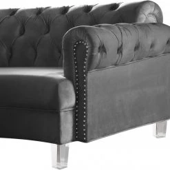 Meridian Furniture Living Room Anabella Modular 5 Piece Velvet Sectional