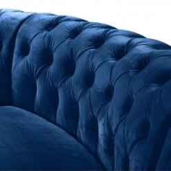 Meridian Furniture Living Room Anabella Modular 3 Piece Velvet Sectional