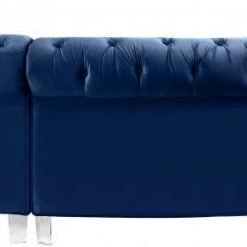 Meridian Furniture Living Room Anabella Modular 5 Piece Velvet Sectional