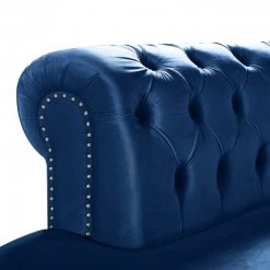 Meridian Furniture Living Room Anabella Modular 5 Piece Velvet Sectional