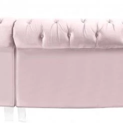 Meridian Furniture Living Room Anabella Modular 5 Piece Velvet Sectional