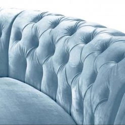 Meridian Furniture Living Room Anabella Modular 3 Piece Velvet Sectional