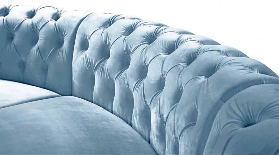 Meridian Furniture Living Room Anabella Modular 3 Piece Velvet Sectional