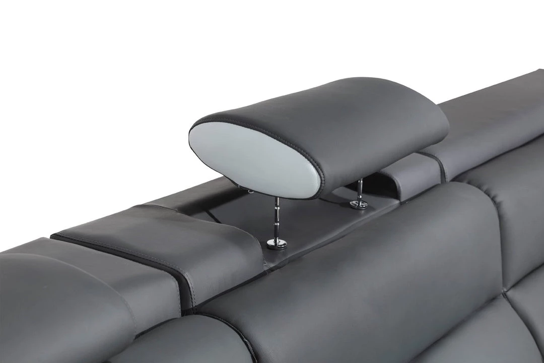 VIG Divani Casa Polaris - Contemporary Bonded Leather U Shaped Sectional Sofa With Lights Living Room