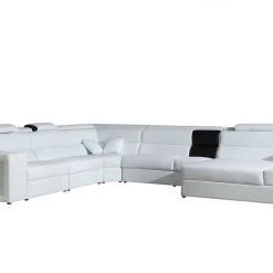 VIG Divani Casa Polaris - Contemporary Bonded Leather U Shaped Sectional Sofa With Lights Living Room