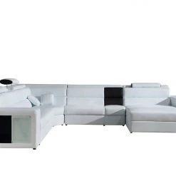 VIG Divani Casa Polaris - Contemporary Bonded Leather U Shaped Sectional Sofa With Lights Living Room