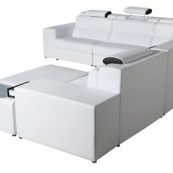 VIG Divani Casa Polaris - Contemporary Bonded Leather U Shaped Sectional Sofa With Lights Living Room